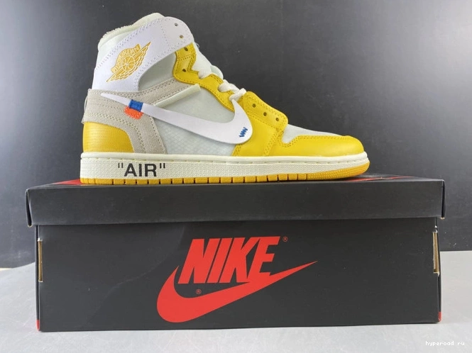 Powder AQ0818-149 x Off-White 1 Jordan Air White NRG Yellow-Cone Dark 1212